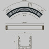 Радиусный профиль MAYTONI ALM-3535R-B-D-90°-0.8M 35x35 Ø800мм 1/4 круга черный ALM-3535R-B-D-90-0.8M